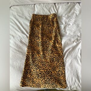 Urban Outfitters Animal Print Skirt in Black and Tan